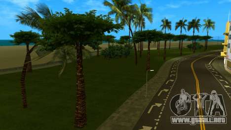 Nueva carretera, césped, árboles, acera HQ 2016 para GTA Vice City