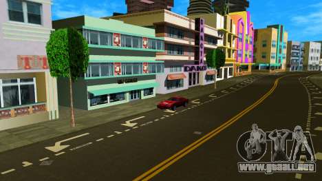 Nueva carretera, césped, árboles, acera HQ 2016 para GTA Vice City