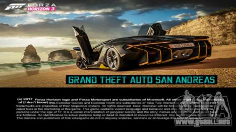 Forza Horizon Load Screens para GTA San Andreas