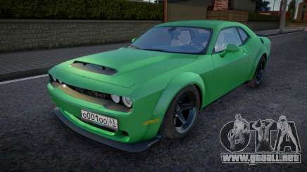 Dodge Challenger SRT Demon Sapphire para GTA San Andreas
