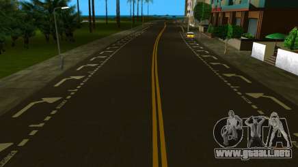 Nueva carretera, césped, árboles, acera HQ 2016 para GTA Vice City