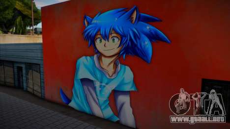 Mural Human Sonic para GTA San Andreas