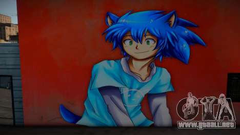 Mural Human Sonic para GTA San Andreas