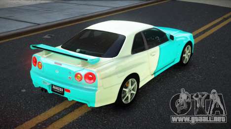 Nissan Skyline R34 JaP S8 para GTA 4