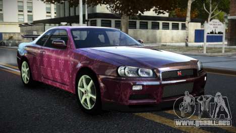 Nissan Skyline R34 JaP S5 para GTA 4