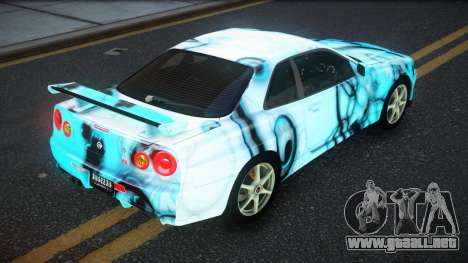 Nissan Skyline R34 JaP S3 para GTA 4