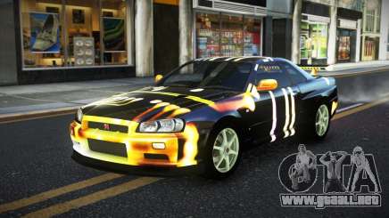 Nissan Skyline R34 JaP S10 para GTA 4