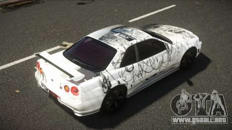 Nissan Skyline R34 ZL-R S6 para GTA 4