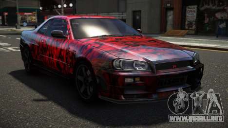 Nissan Skyline R34 ZL-R S3 para GTA 4