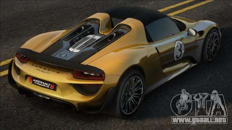 Porsche 918 Spyder with Weissach Package para GTA San Andreas