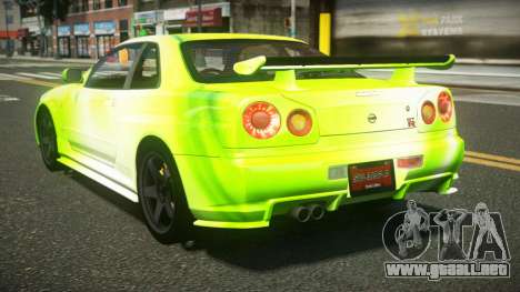 Nissan Skyline R34 ZL-R S8 para GTA 4