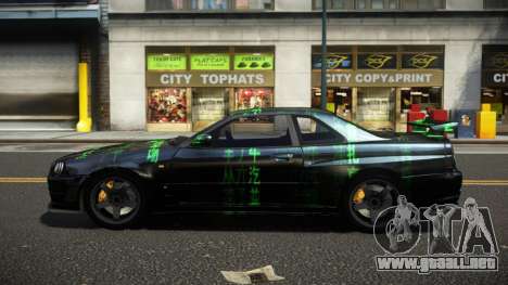 Nissan Skyline R34 ZL-R S10 para GTA 4