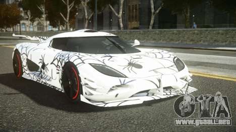 Koenigsegg Agera One RWZ S14 para GTA 4