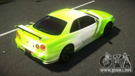 Nissan Skyline R34 ZL-R S8 para GTA 4