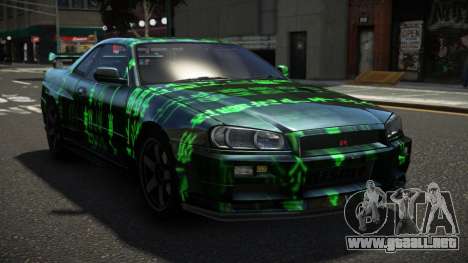 Nissan Skyline R34 ZL-R S10 para GTA 4