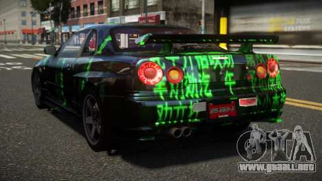 Nissan Skyline R34 ZL-R S10 para GTA 4