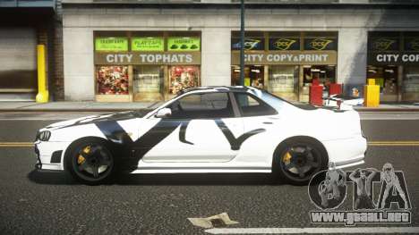 Nissan Skyline R34 ZL-R S14 para GTA 4