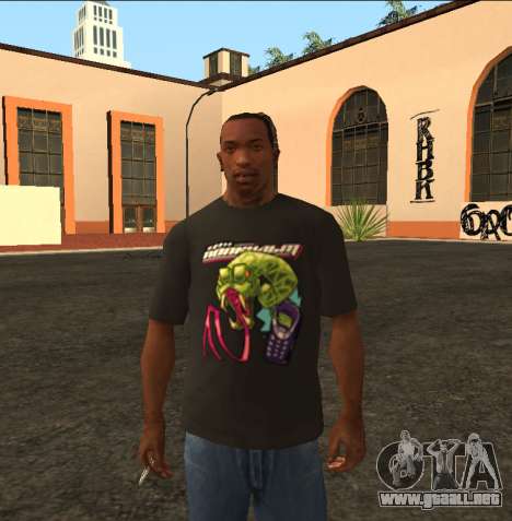 Camiseta Popcult Negra (Snake) para GTA San Andreas