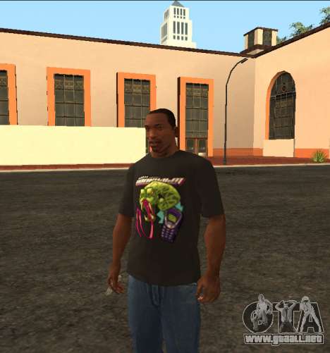 Camiseta Popcult Negra (Snake) para GTA San Andreas