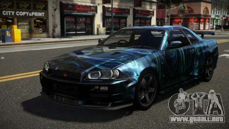 Nissan Skyline R34 ZL-R S12 para GTA 4