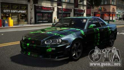 Nissan Skyline R34 ZL-R S10 para GTA 4