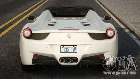 Ferrari 458 Spider V2 para GTA San Andreas