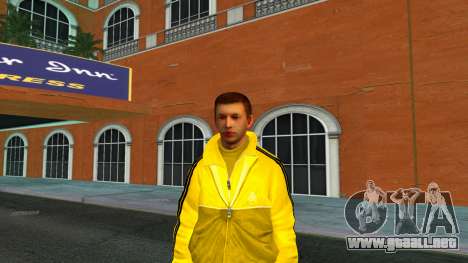 Un tipo con un traje amarillo para GTA Vice City