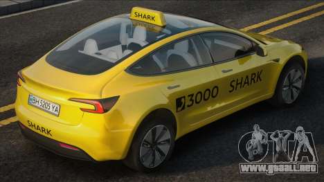 Tesla Model 3 Shark Taxi para GTA San Andreas