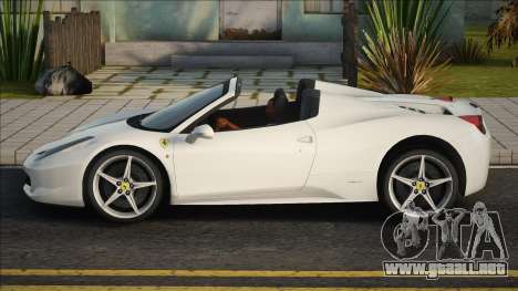 Ferrari 458 Spider V2 para GTA San Andreas