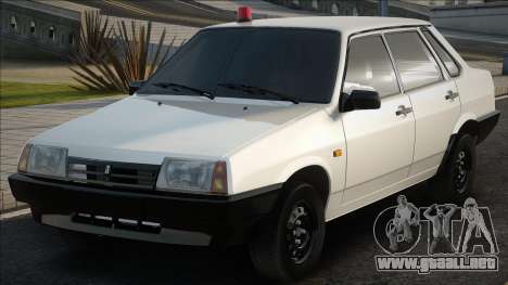 VAZ 21099 Blanco con luz intermitente para GTA San Andreas