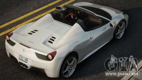 Ferrari 458 Spider V2 para GTA San Andreas