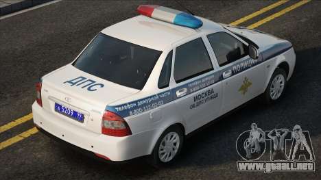 Lada Priora 2170 Policía Policía de Tráfico 2013 para GTA San Andreas