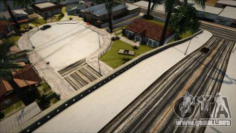 Texturas de carreteras invernales y ventisqueros para GTA San Andreas