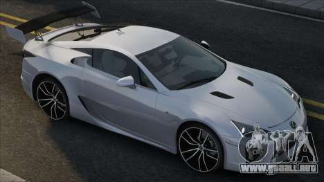 Lexus LFA 2010 White para GTA San Andreas