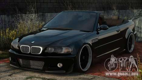 BMW M3 E46 Cabrio Blek para GTA San Andreas