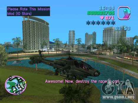 Mod de misión de entrenamiento de helicóptero Hu para GTA Vice City