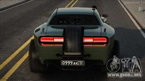 2010 Dodge Challenger SRT Military para GTA San Andreas