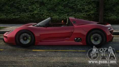 Porsche 918 Spyder Concept Study Grey Interior C para GTA San Andreas