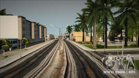 Texturas de carreteras invernales y ventisqueros para GTA San Andreas