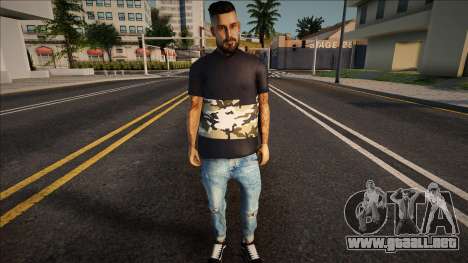 Un hombre con barba y camiseta para GTA San Andreas