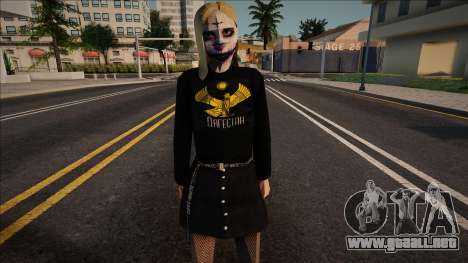 Chica con maquillaje de Halloween para GTA San Andreas