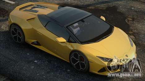 Lamborghini Huracan Evo Spyder 2019 Ye para GTA San Andreas