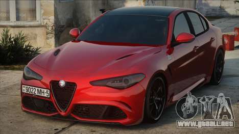 Alfa Romeo Giulia Quadrifoglio 2017 Red para GTA San Andreas