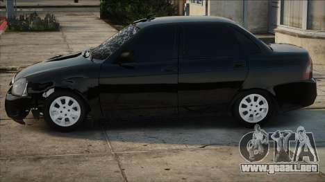 Lada Priora Black en Stoke tras un accidente para GTA San Andreas