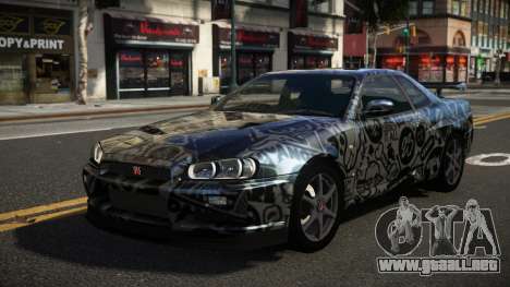 Nissan Skyline R34 Heroshi S14 para GTA 4