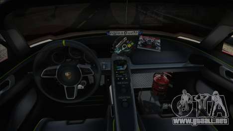 Porsche 918 Spyder Concept Study Grey Interior C para GTA San Andreas