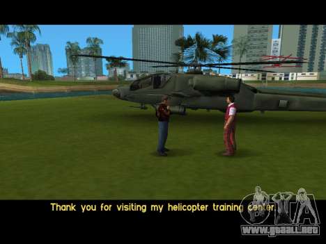 Mod de misión de entrenamiento de helicóptero Hu para GTA Vice City