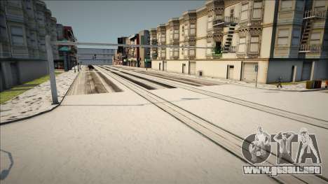 Texturas de carreteras invernales y ventisqueros para GTA San Andreas