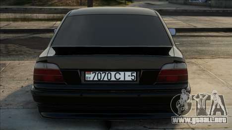 BMW E38 Negro en stock para GTA San Andreas