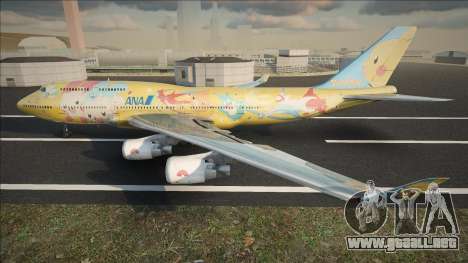 ANA In a Pokemon Livery B747-400 Skin para GTA San Andreas